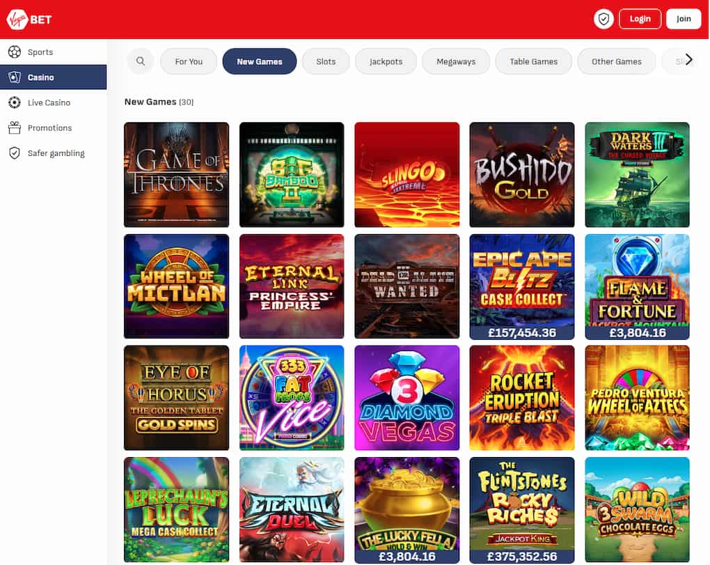 Virgin - Online Casinos UK